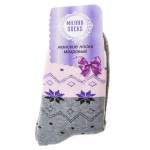 Носки женские, Milano Socks (Милано Сокс) р. 36-40 №300 махровые рисунок №5 серые